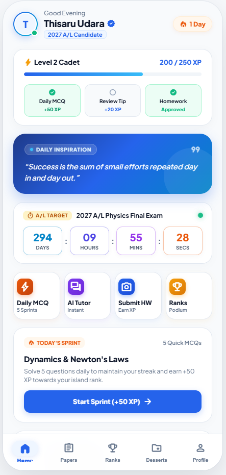 EduPeak WebApp Interface on app.edupeak.lk